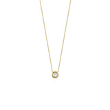 Bezel Set Pearl Necklace