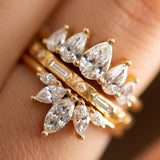 Marquise Petal Diamond Wedding Ring