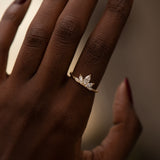 Marquise Petal Diamond Wedding Ring