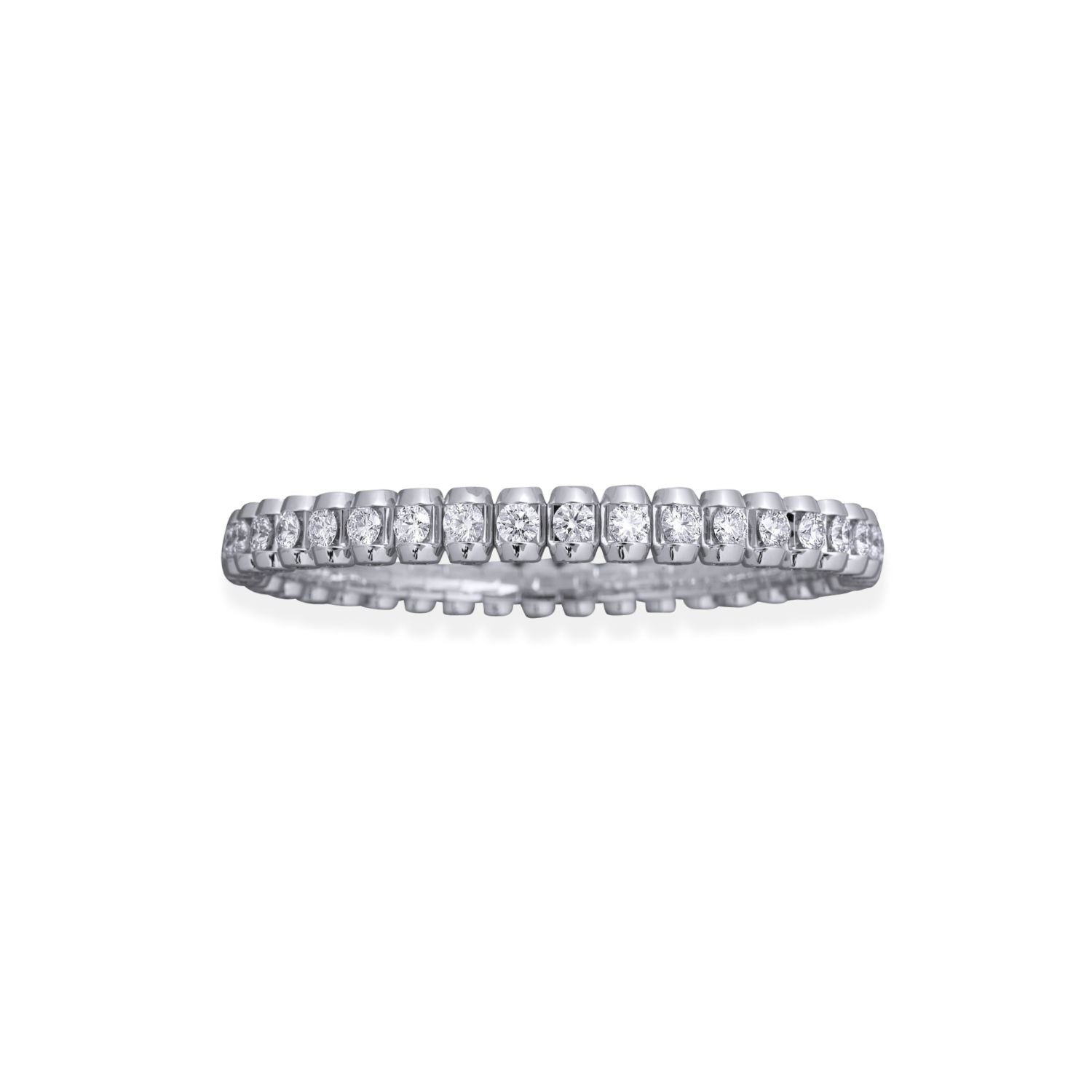 Bangles Capsules White Gold Capsule-Set Expandable Diamond Bangle Bracelet – KORMAN