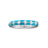 Expandable Turquoise & Diamond Bangle Bracelet