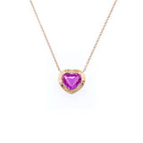 Modern Collette Pink Sapphire Heart Necklace