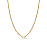 Small Vanguard Diamond Curb Necklace