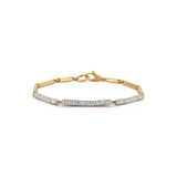 Frankie Half Diamond Station Bracelet