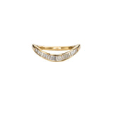 Curved Baguette Diamond Wedding Ring