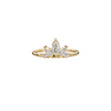 Marquise Petal Diamond Wedding Ring