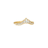 Tapered Baguette Diamond Art Deco Wedding Ring