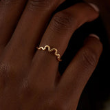 Nesting Wave Wedding Ring
