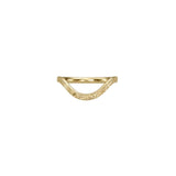 Curved Geometric Pattern Gold Wedding Band