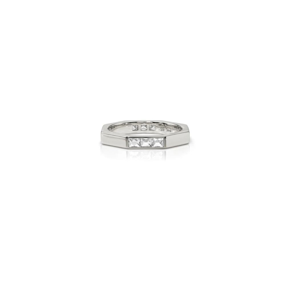 The Jacqueline Octagonal Half French Ring