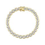 Two Tone Pavé Link Bracelet