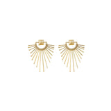 Peruffo 18k Yellow Gold Slide Shield Earrings