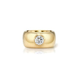 Adrina Wide Dome Bezel-Set Diamond Ring