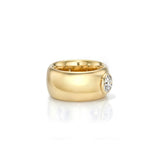 Adrina Wide Dome Bezel-Set Diamond Ring