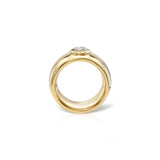 Adrina Wide Dome Bezel-Set Diamond Ring