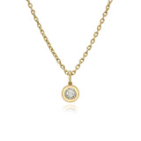 Rhoni Two-Tone Diamond Halo Pendant