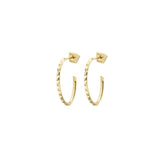 Peruffo 18k Loop Studded Oval Hoop Earrings