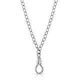 Evren Platinum Link Clasp Necklace