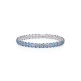 Light Blue Sapphire Eternity Row Stretch Bracelet