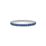 Blue Sapphire Eternity Row Stretch Bracelet