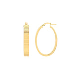 Oval Ridged Hoops