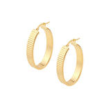 Oval Ridged Hoops