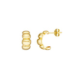 Puffy Scalloped Hoop Earrings