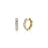 Diamond Baguette Hoop Earrings