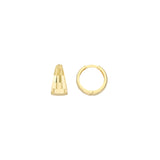Mirrored Tapered Huggie Hoop Earrings