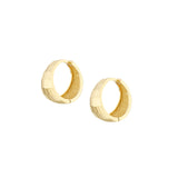 Mirrored Tapered Huggie Hoop Earrings