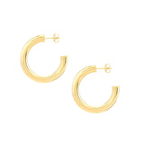 Wide Tube Hoop Earrings