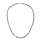 Cheris Necklace in Dark Green Jade