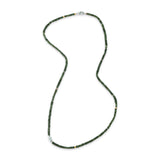 Cheris Necklace in Dark Green Jade