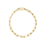 Alternating Beaded End and Paperclip Link Bracelet