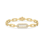 Navarra Single Large Pavé Diamond Link Bracelet