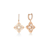 Venetian Princess Pirouette Pavé Small Flower Drop Earrings