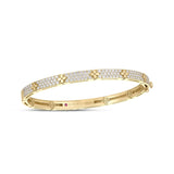 Love in Verona Pavé Diamond Flower Narrow Bangle