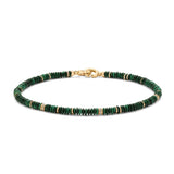 Shine Malachite & Diamond Beaded Bracelet