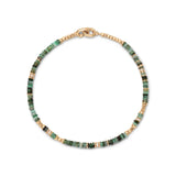 Nell Pavé Diamond and Emerald Beaded Bracelet