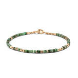 Nell Pavé Diamond and Emerald Beaded Bracelet