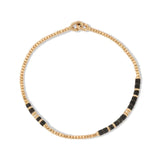 Creosote Dark Jade Beaded & Diamond Braacelet