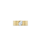 Orbit Blade Pear Diamond Pinky Ring