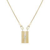 Large Blade Pear & Emerald Diamond Charm