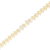 Diamond Spark Chevron Link Bracelet