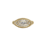 Navette Diamond Halo Ring