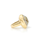 Rhoni Two-Tone Diamond Halo Ring