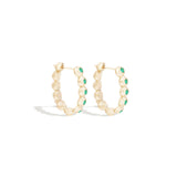 Evolve Emerald Oval Hoop Earrings