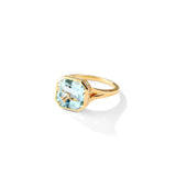 Blue Topaz Asscher Ring