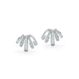 Keynes Baguette & Round Diamond Climber Earrings