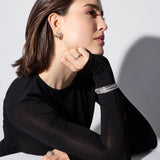 Keynes Baguette & Round Diamond Climber Earrings